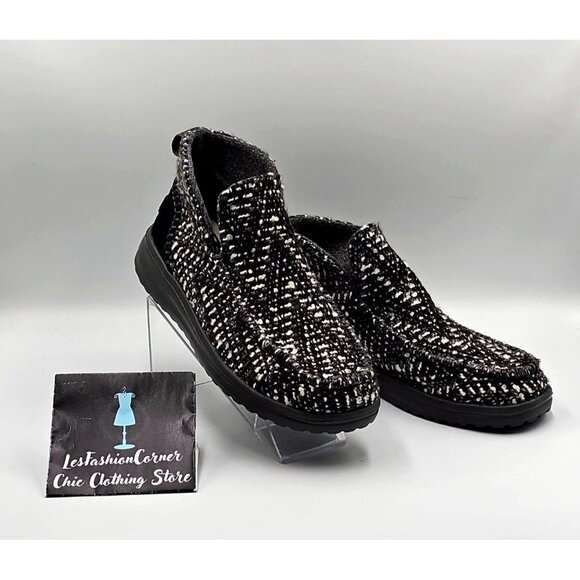 Hey Dude Women's Gray Denny Chevron Blue Lightweight Ankle Boots Size 11 2866 - Picture 10 of 16